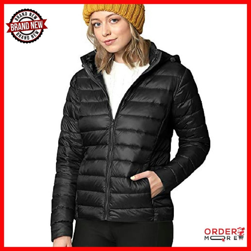 Packable Down Jacket with Removable Hood, Lightwe… - image 2